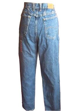 Vintage 80's Womens Jeans 32x31 14 Short NEW LEE PEPPER WASH RELAXED FIT TAPERED
